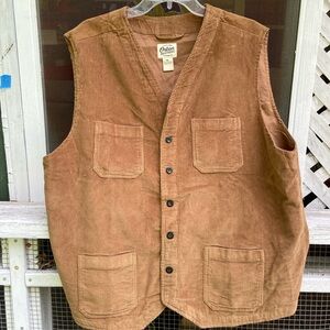 Orton Brothers Mens Vintage Brown Corduroy Vest Barn Cowboy XL